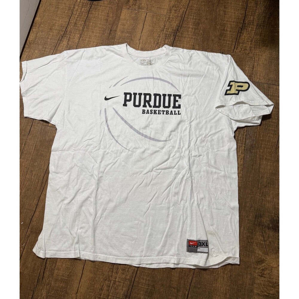 White Purdue basketball Nike shirt. Team issued. 3XL